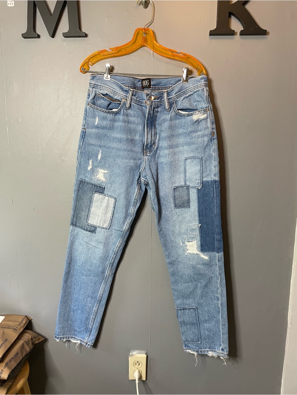 BDG Urban Outfitters‎ Dad Slim Taper Fit Jeans 32x32 patch work jeans Men's
